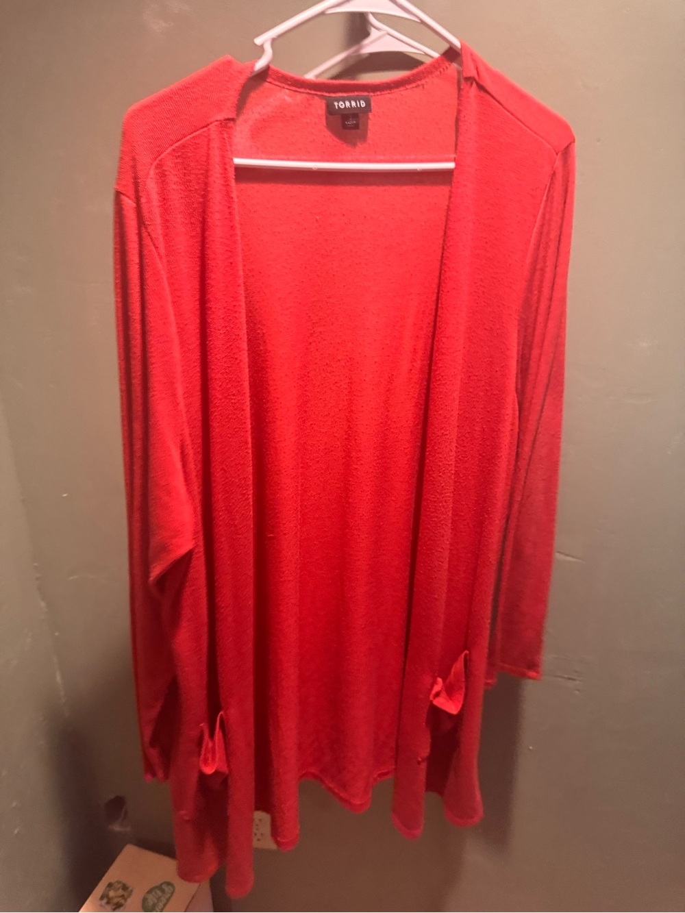 torrid Bright Red Open-Front Cardigan Sweater